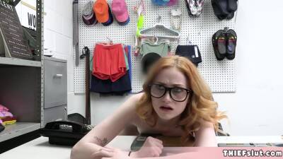 Nerdy Redhead Geek Shoplifter Fucked - hclips