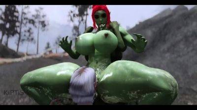 Curvy Elf and half orc were fucked by Orc Futanari's Huge - drtuber